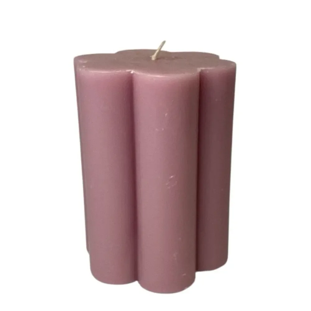 Pink Sculptural Flower Pillar Candle 4” Target Home Decor New